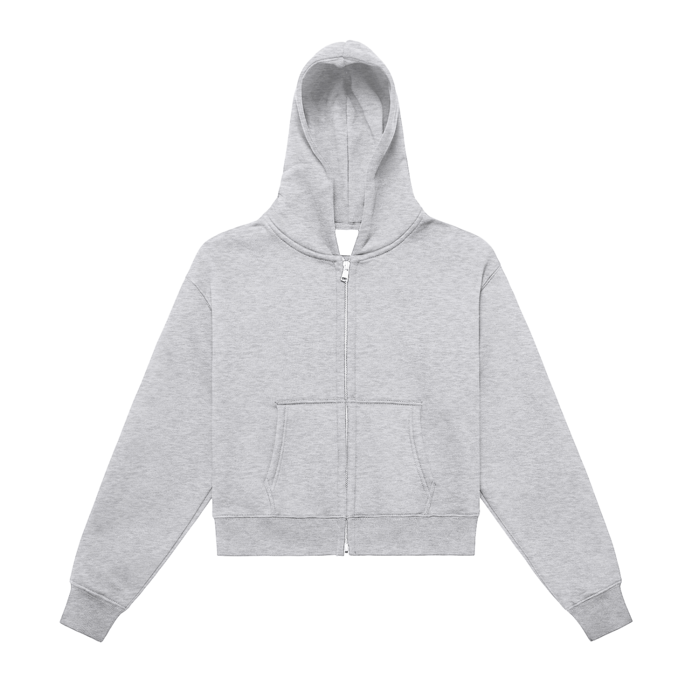offtheCUFF. fleeced zip-up cropped hoodie