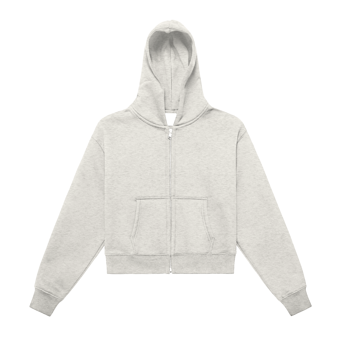 offtheCUFF. fleeced zip-up cropped hoodie