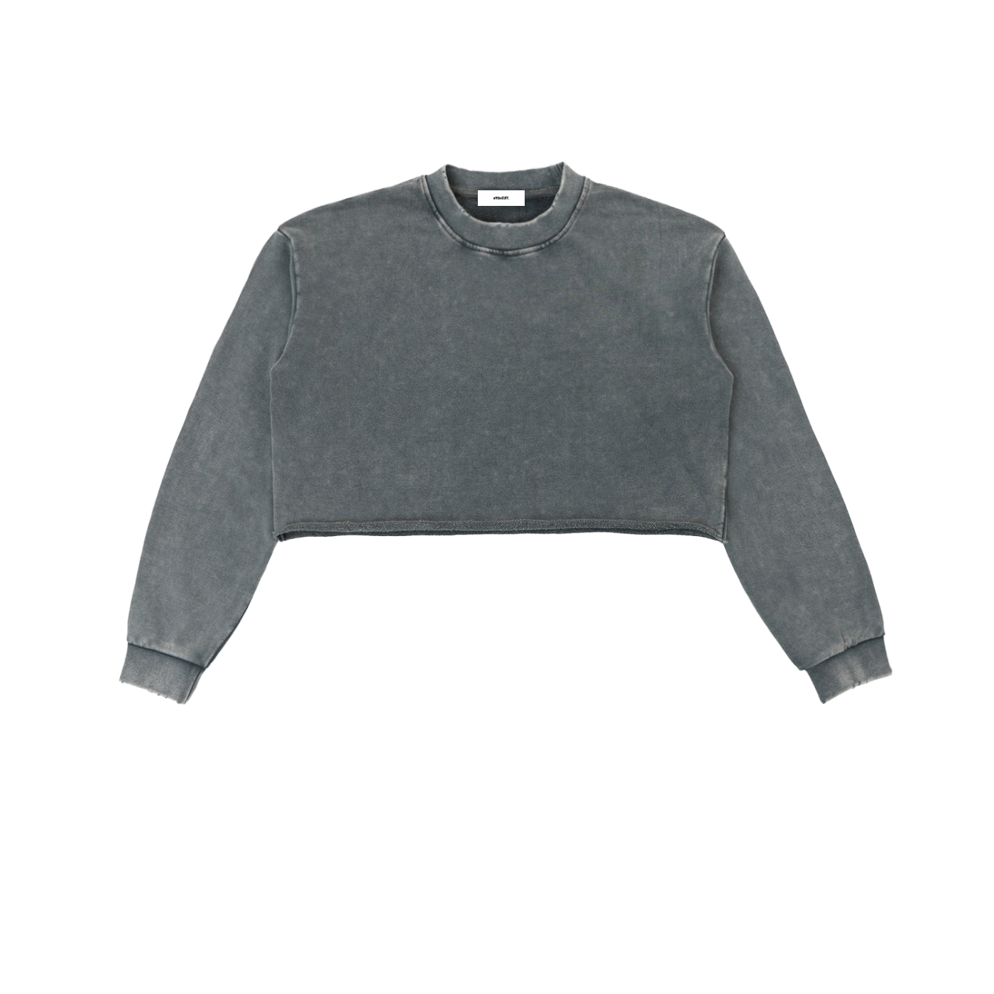 offtheCUFF. washed raw-edge cropped sweatshirt