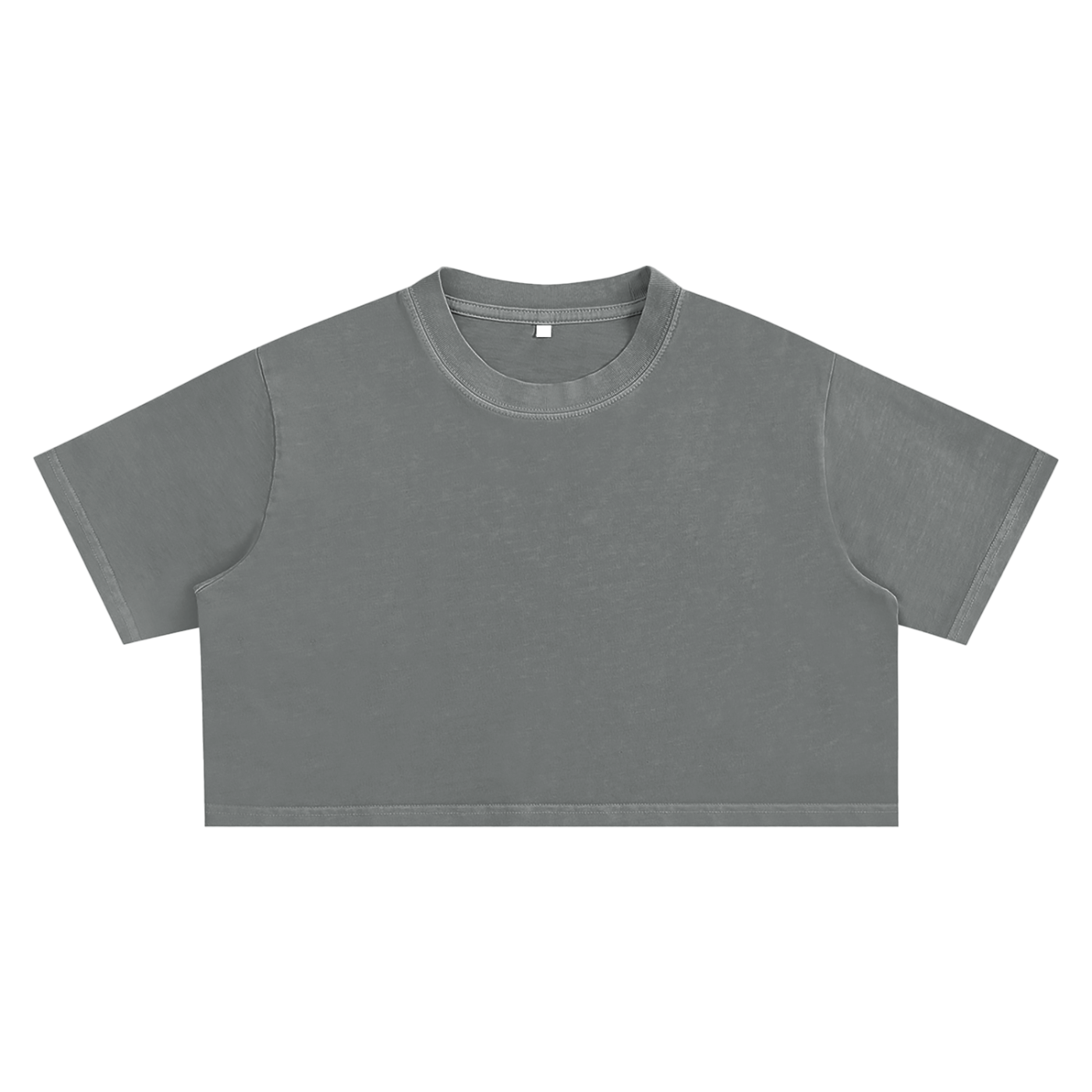 Grey crop top on a white background