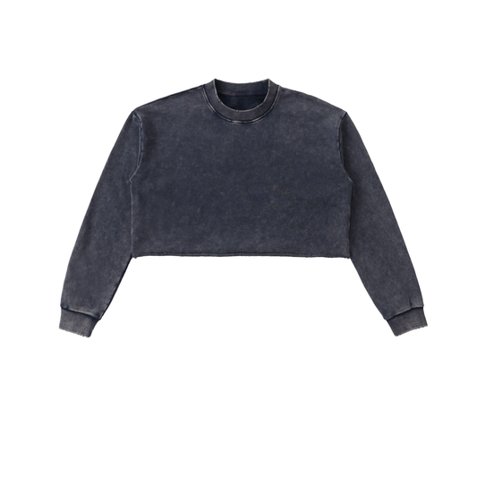 offtheCUFF. washed raw-edge cropped sweatshirt