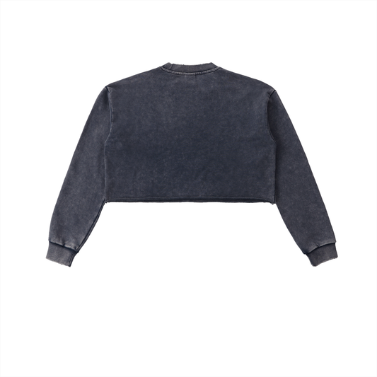 offtheCUFF. washed raw-edge cropped sweatshirt