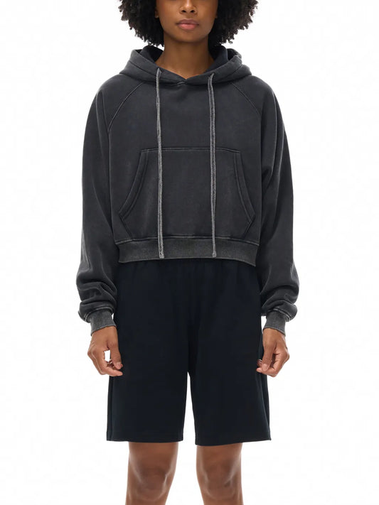 offtheCUFF. washed cropped hoodie