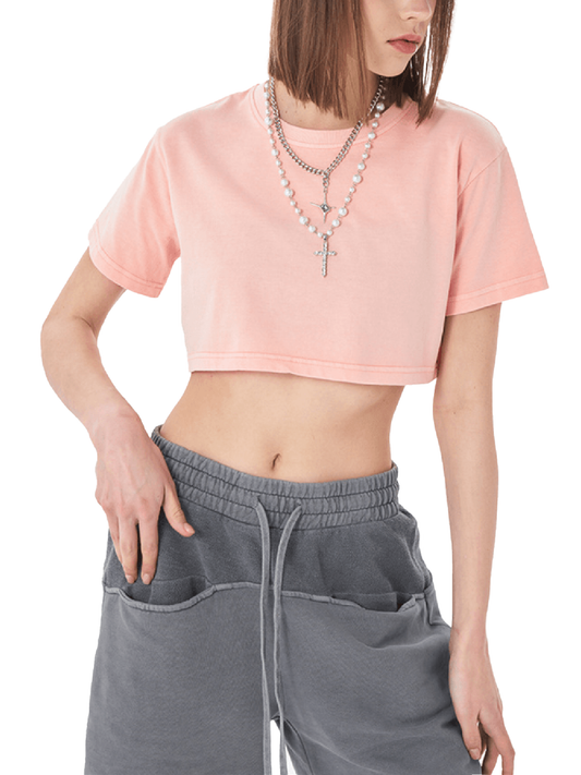 offtheCUFF. washed crop top
